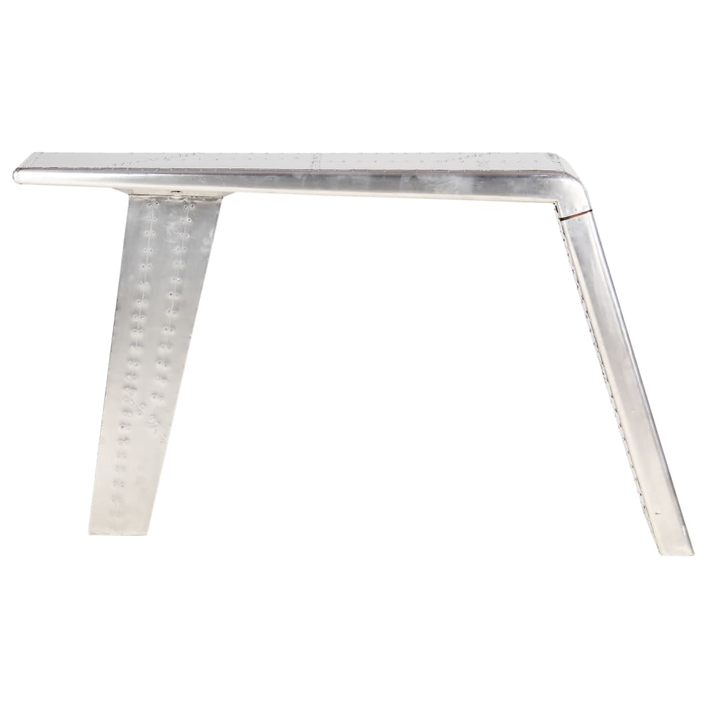 Skrivbord Flygplansdesign Silver 112X50X76 Cm Metall