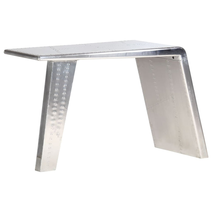 Skrivbord Flygplansdesign Silver 112X50X76 Cm Metall