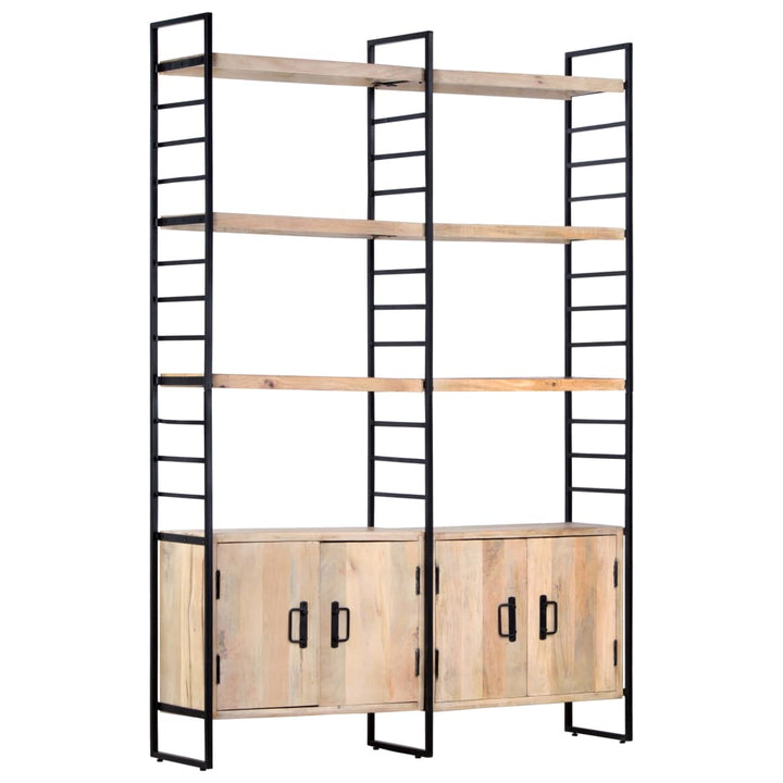 Bokhylla Med 4 Hyllplan 124X30X180 Cm Grovt Mangoträ
