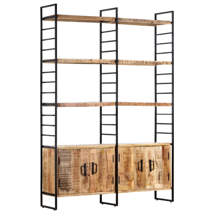 Bokhylla Med 4 Hyllplan 124X30X180 Cm Grovt Mangoträ