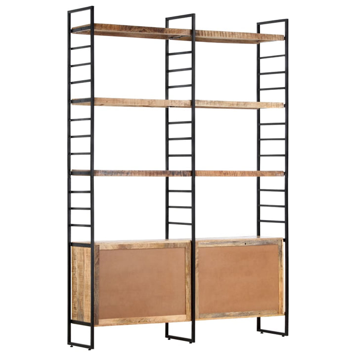 Bokhylla Med 4 Hyllplan 124X30X180 Cm Grovt Mangoträ