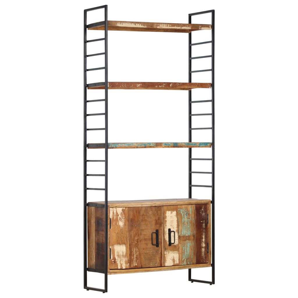 Bokhylla Med 4 Hyllor 80X30X180 Cm Grovt Mangoträ