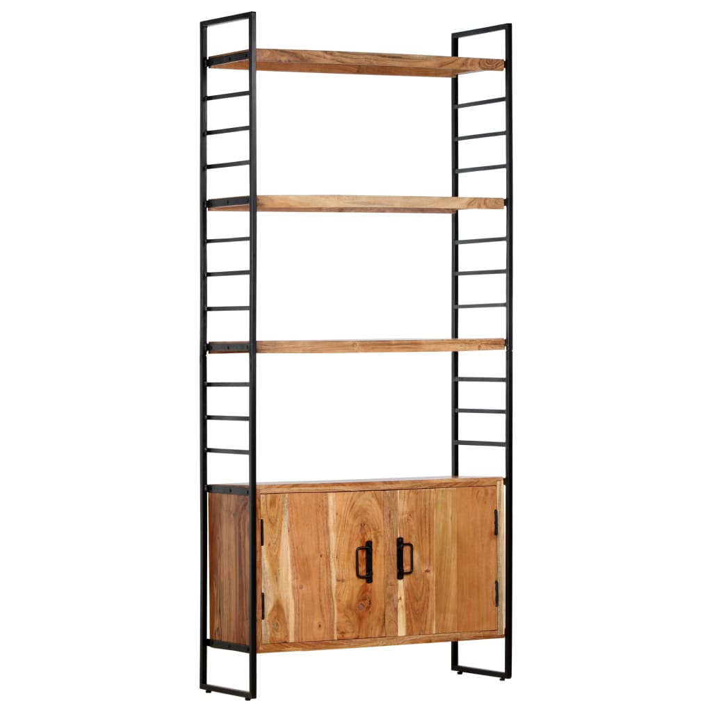 Bokhylla Med 4 Hyllor 80X30X180 Cm Grovt Mangoträ