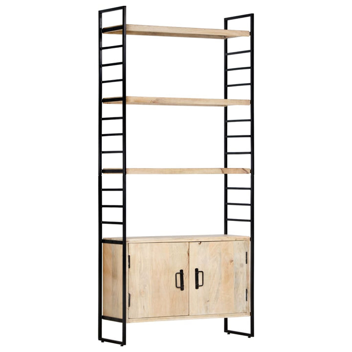Bokhylla Med 4 Hyllor 80X30X180 Cm Grovt Mangoträ
