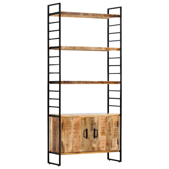 Bokhylla Med 4 Hyllor 80X30X180 Cm Grovt Mangoträ