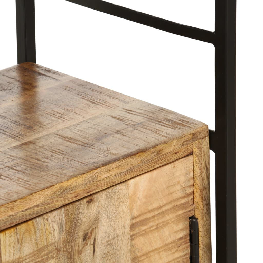 Bokhylla Med 4 Hyllor 80X30X180 Cm Grovt Mangoträ