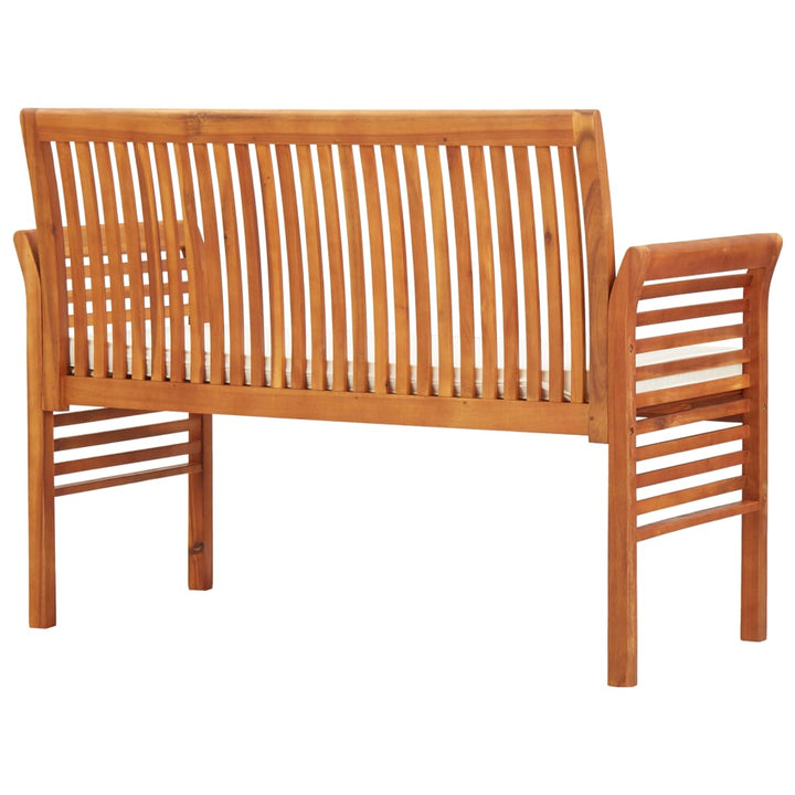 Trädgårdsbänk 2-Sits Med Dyna 120 Cm Massivt Akaciaträ