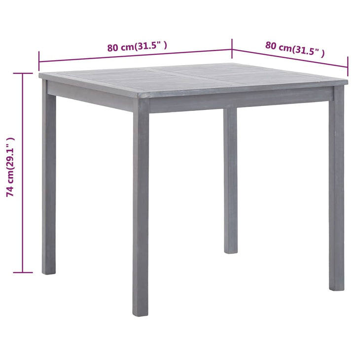 Trädgårdsbord 80X80X74 Cm Massivt Akaciaträ