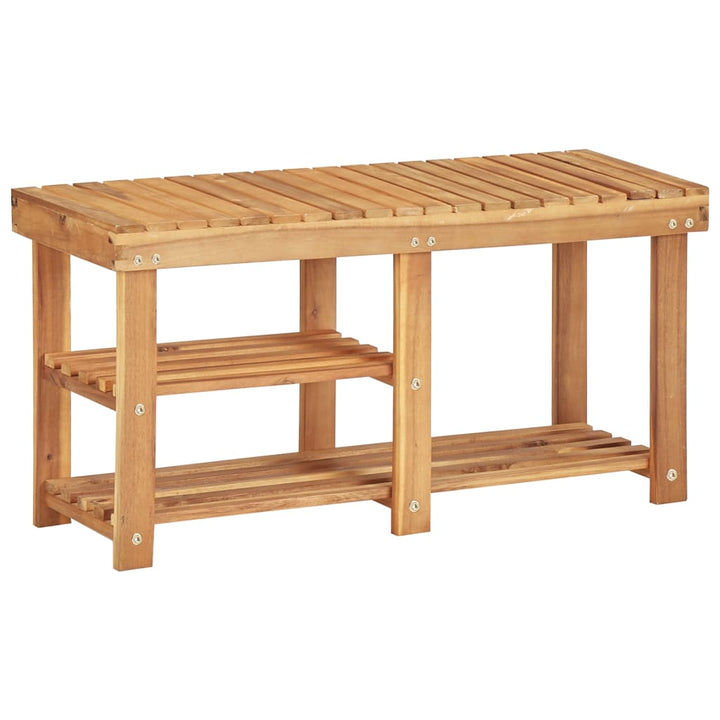 Skohylla 90X32X46 Cm Massivt Akaciaträ