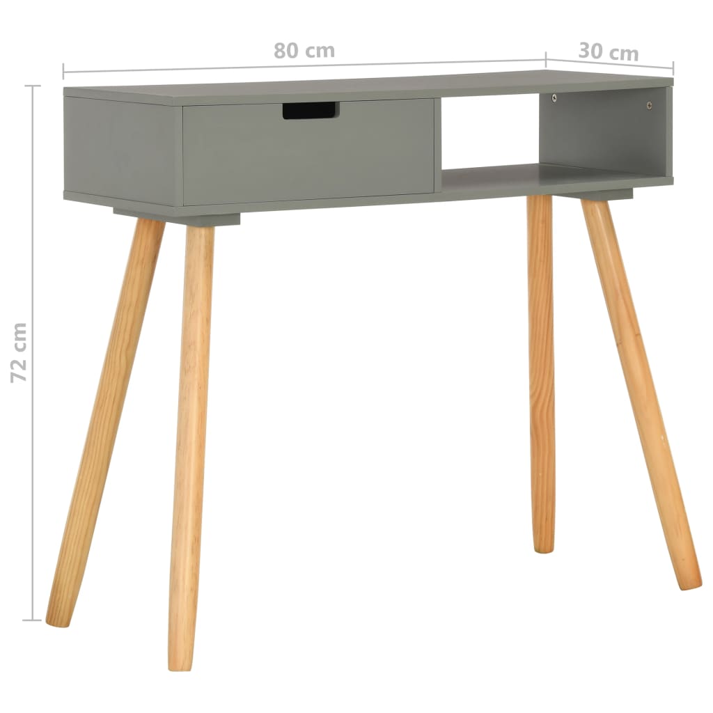 Avlastningsbord 80X30X72 Cm Massiv Furu
