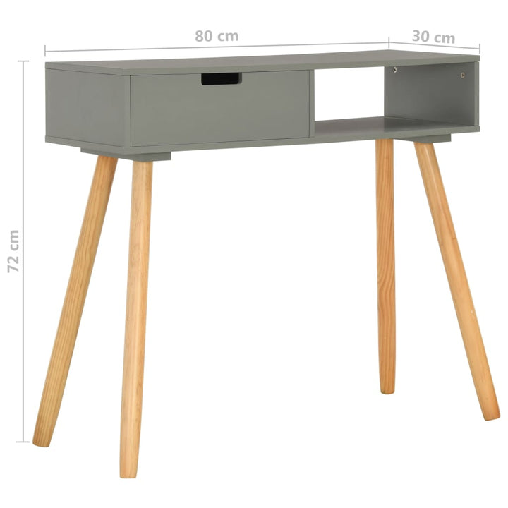Avlastningsbord 80X30X72 Cm Massiv Furu
