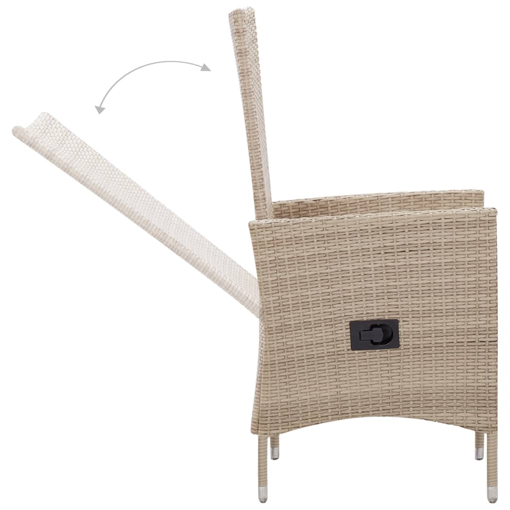 Matgrupp För Trädgården Med Dynor 7 Delar Konstrotting Beige