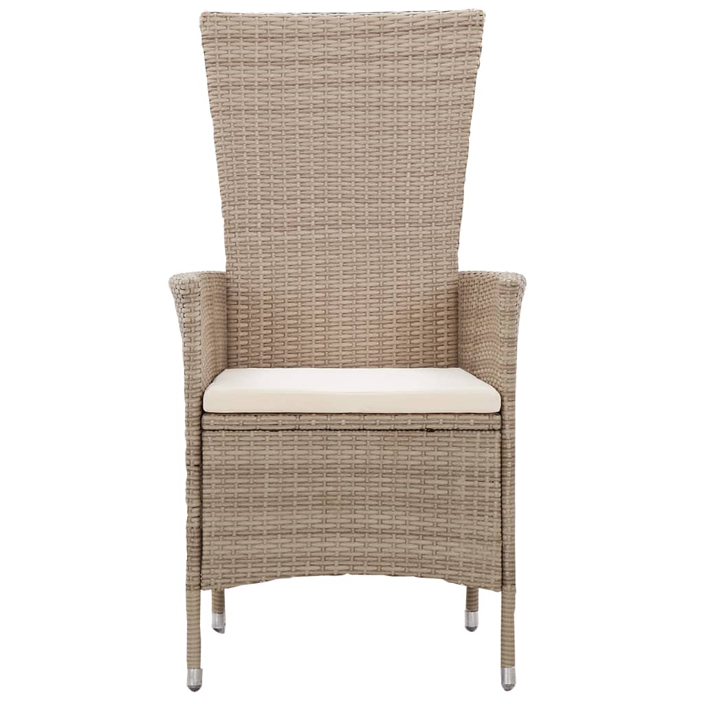 Matgrupp För Trädgården Med Dynor 9 Delar Konstrotting Beige
