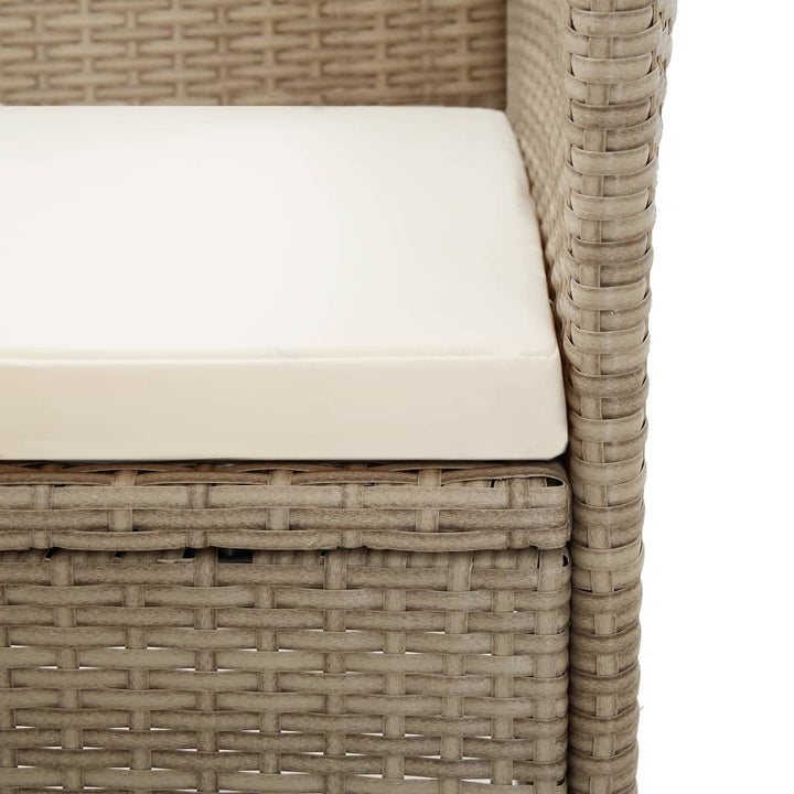 Matgrupp För Trädgården Med Dynor 9 Delar Konstrotting Beige