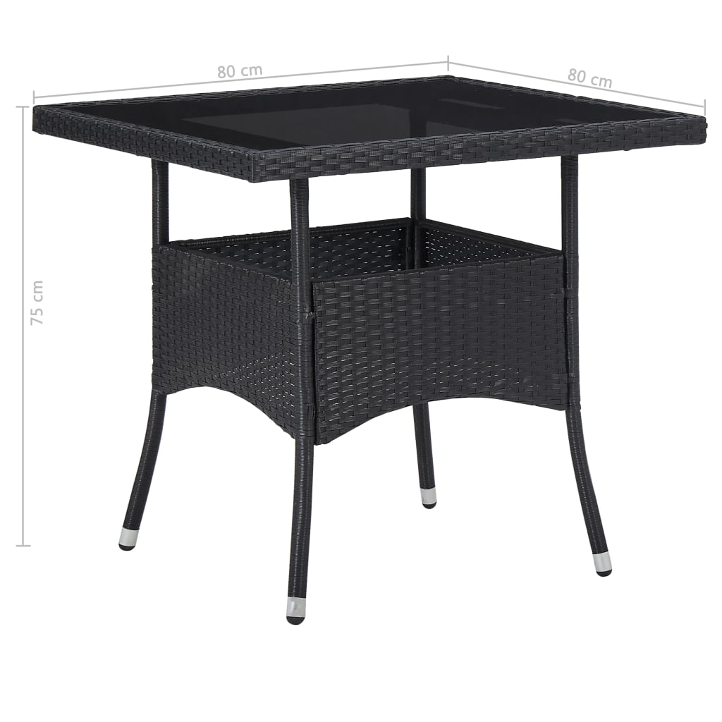 Matgrupp För Trädgård 5 Delar Konstrotting Och Glas