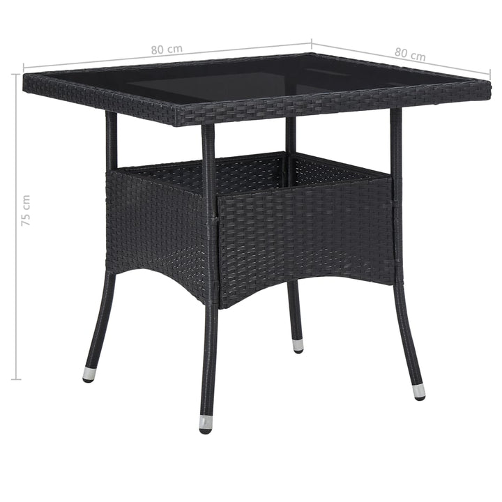 Matgrupp För Trädgård 5 Delar Konstrotting Och Glas