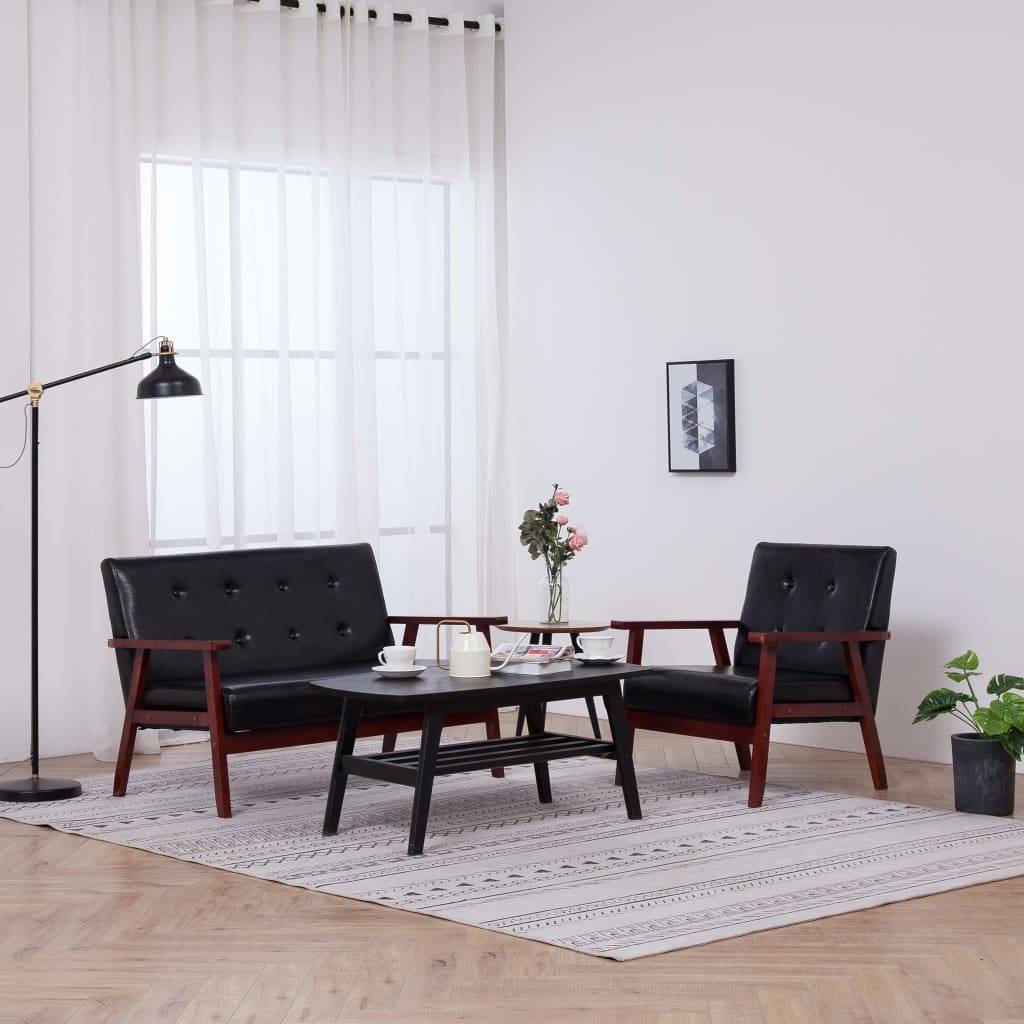 Soffgrupp 2 Delar Konstläder