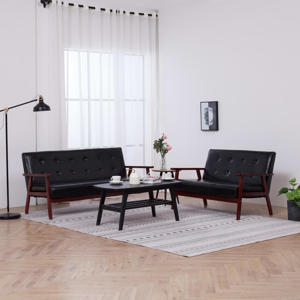 Soffgrupp 2 Delar Konstläder