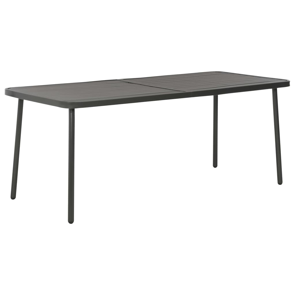 Trädgårdsbord Mörkgrå 180X83X72 Cm Stål