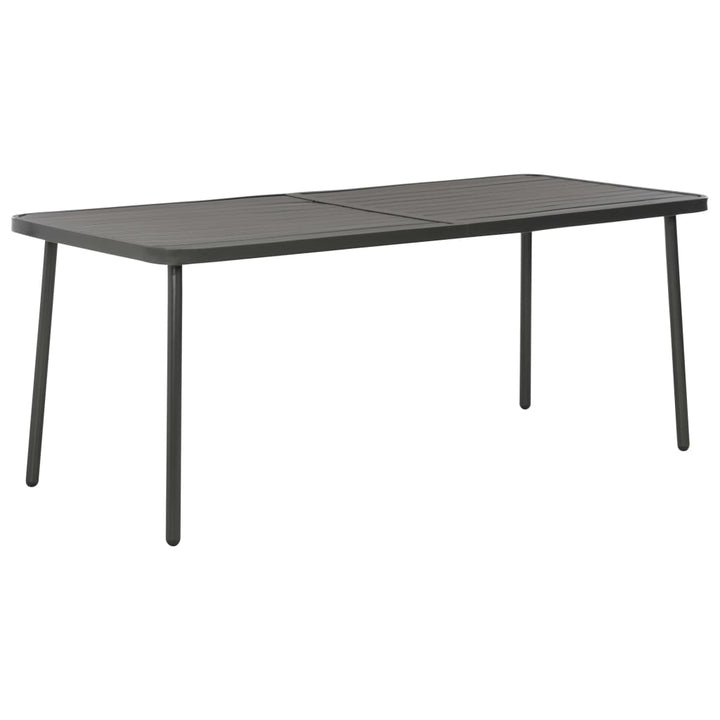 Trädgårdsbord Mörkgrå 180X83X72 Cm Stål