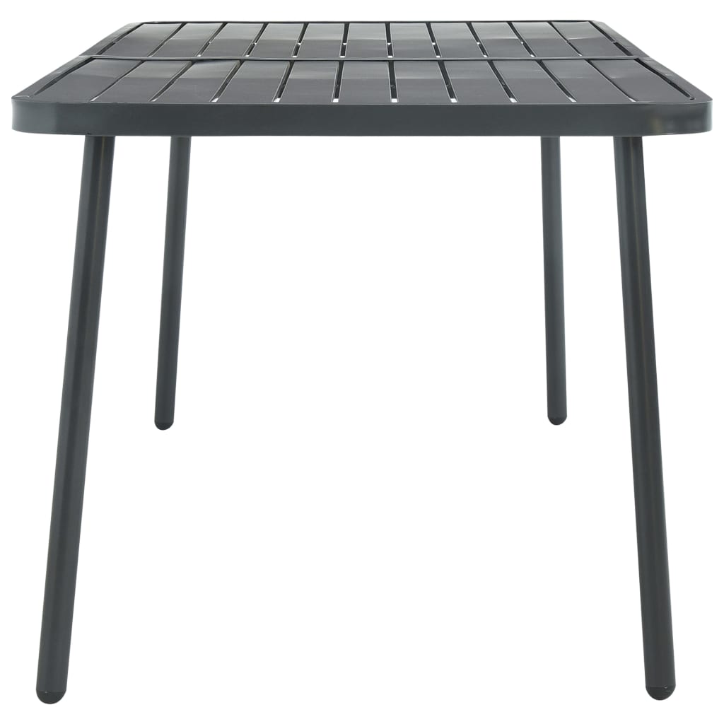 Trädgårdsbord Mörkgrå 180X83X72 Cm Stål