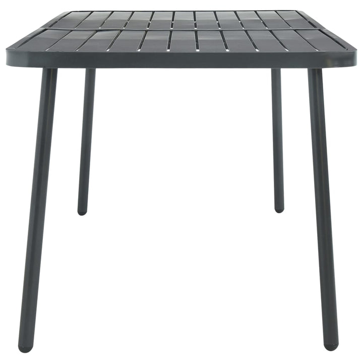 Trädgårdsbord Mörkgrå 180X83X72 Cm Stål