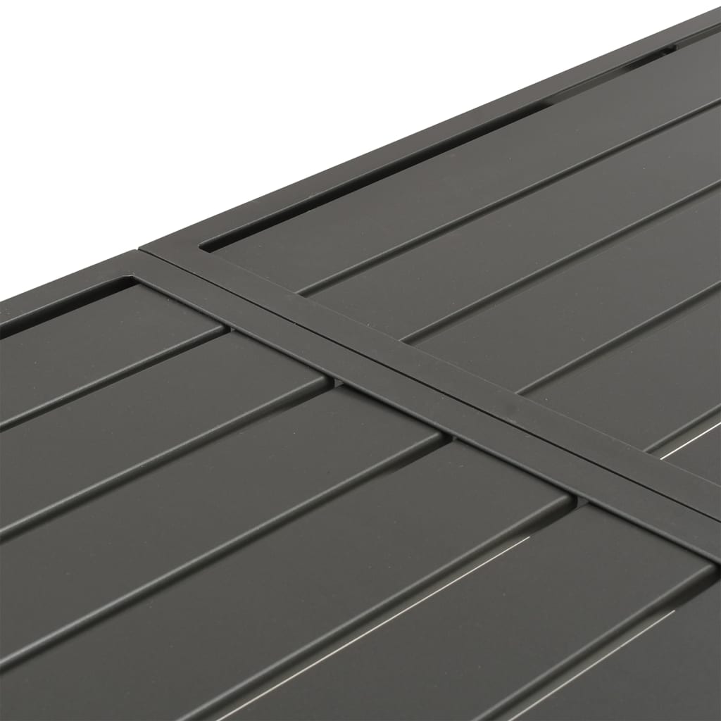 Trädgårdsbord Mörkgrå 180X83X72 Cm Stål