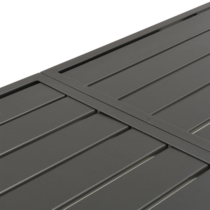 Trädgårdsbord Mörkgrå 180X83X72 Cm Stål