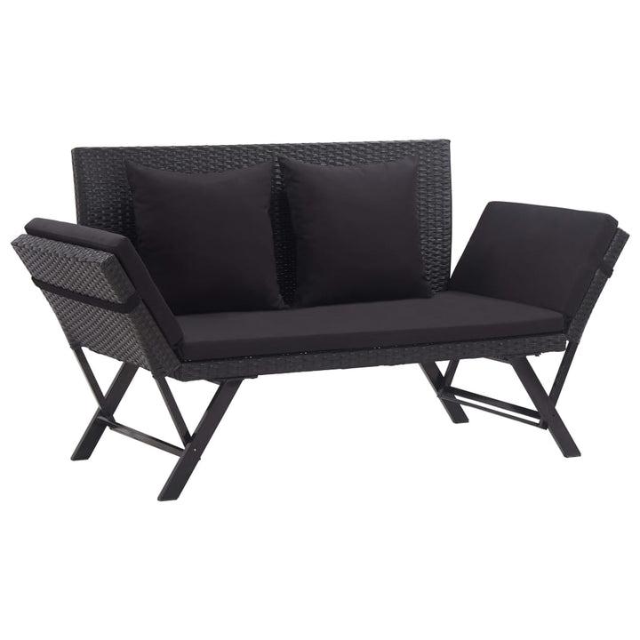 Trädgårdsbänk Med Dynor 176 Cm Konstrotting