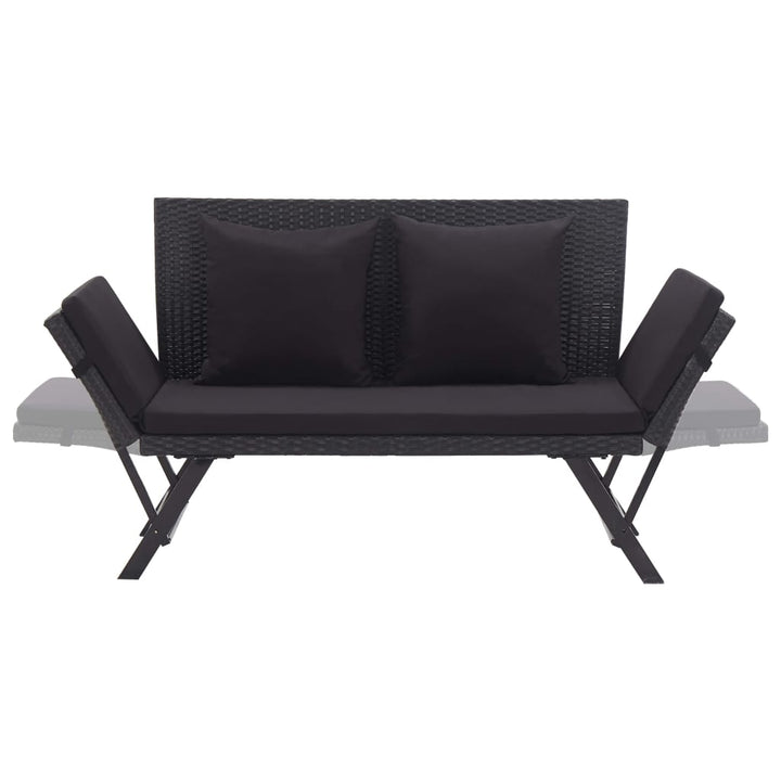 Trädgårdsbänk Med Dynor 176 Cm Konstrotting