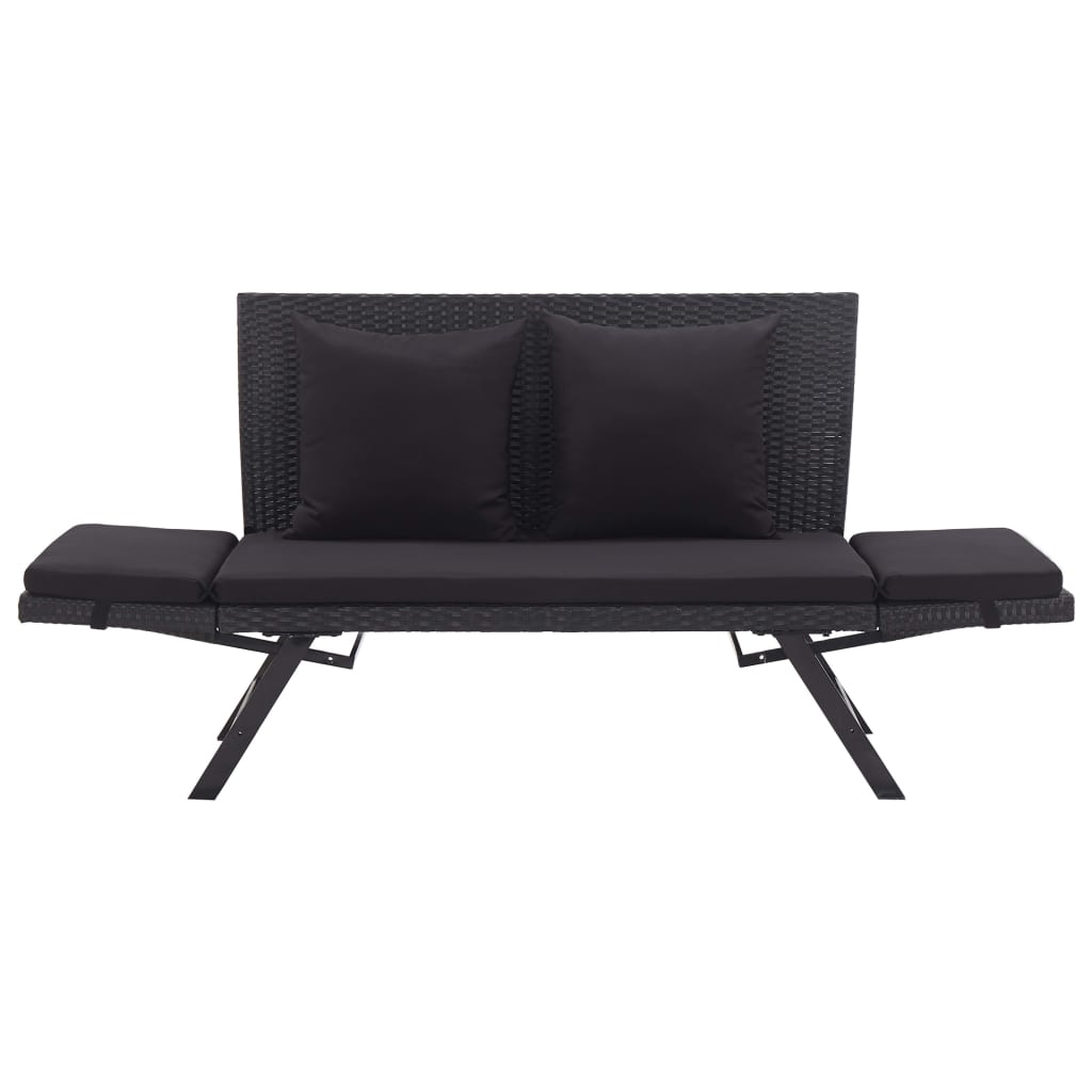 Trädgårdsbänk Med Dynor 176 Cm Konstrotting