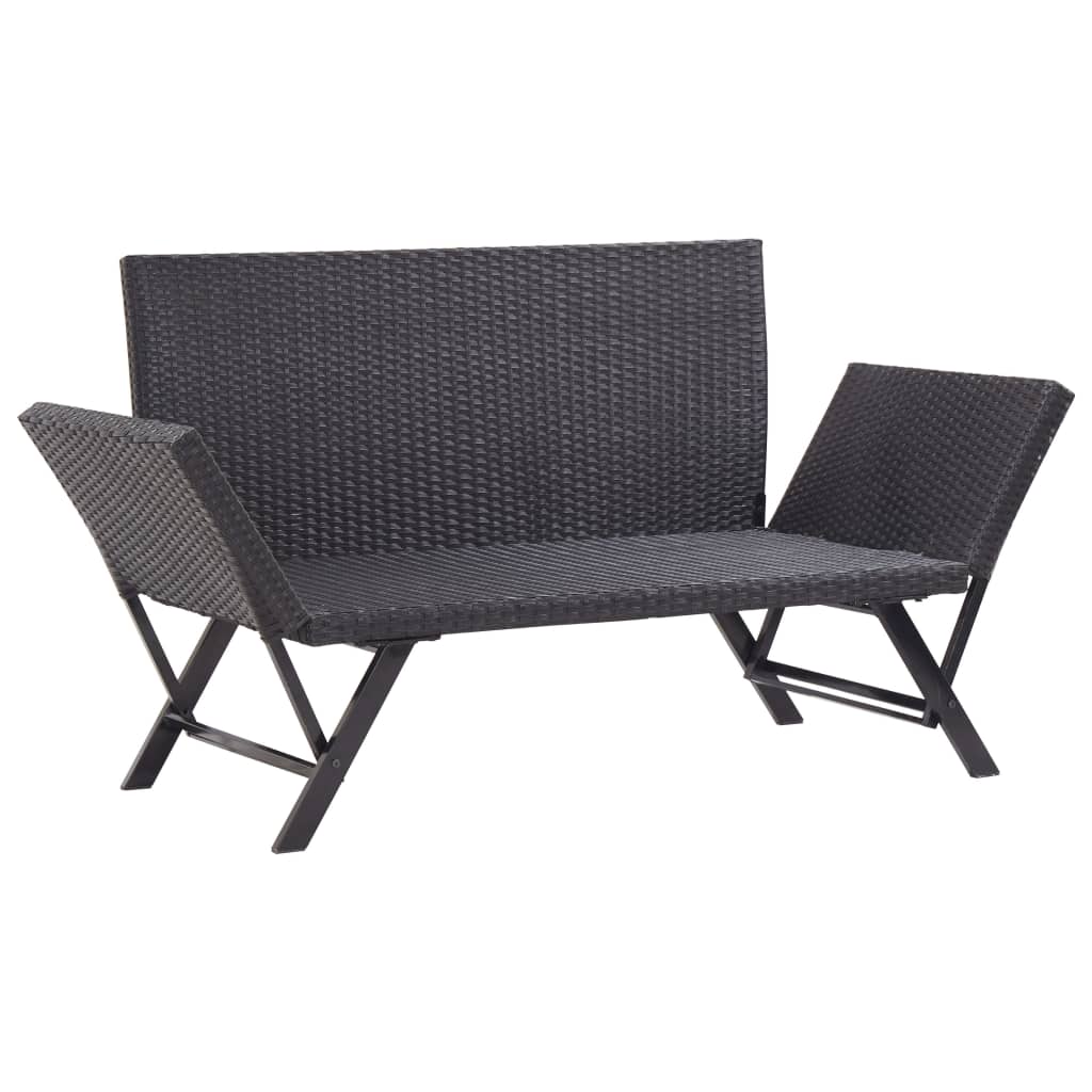 Trädgårdsbänk Med Dynor 176 Cm Konstrotting