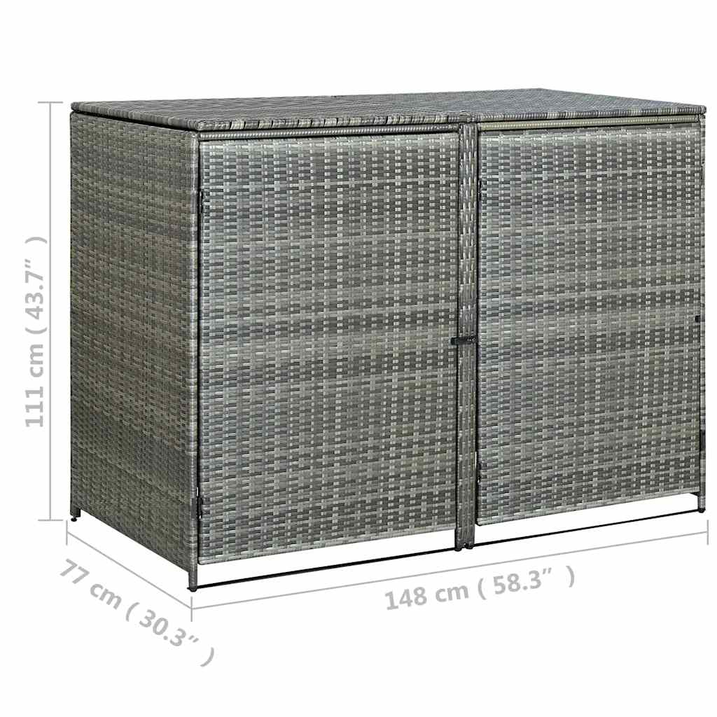 Skjul För 2 Soptunnor Konstrotting 148X77X111 Cm