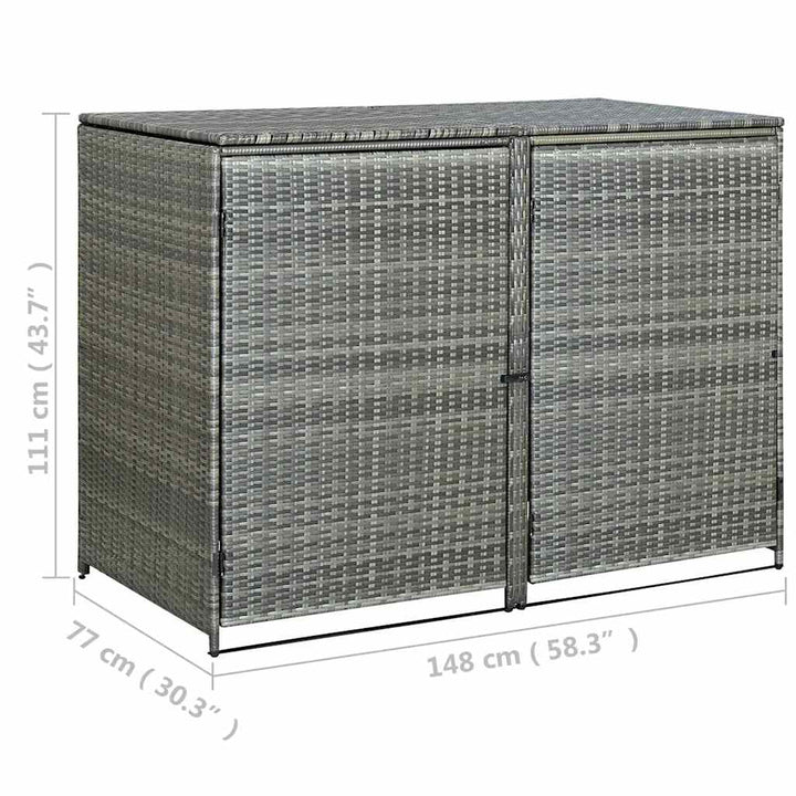 Skjul För 2 Soptunnor Konstrotting 148X77X111 Cm