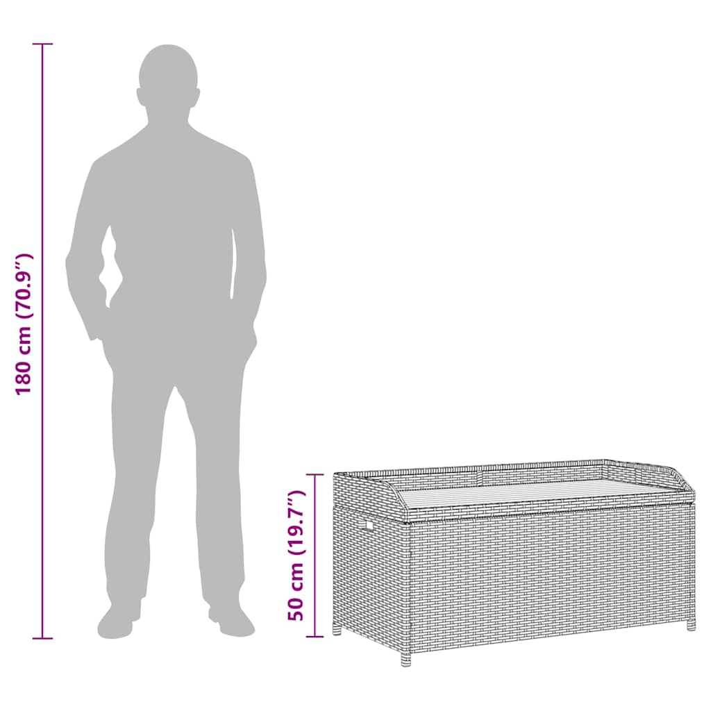Trädgårdsbänk Med Förvaring 120 Cm Konstrotting