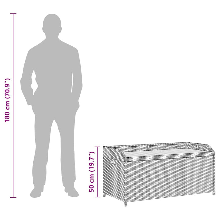 Trädgårdsbänk Med Förvaring 120 Cm Konstrotting