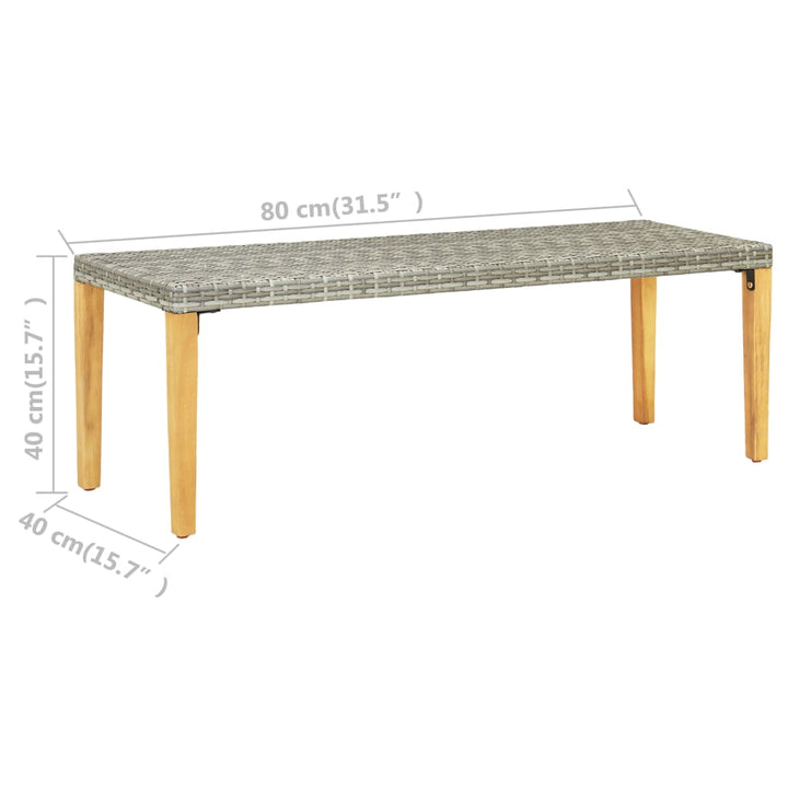 Trädgårdsbänk 80 Cm Konstrotting