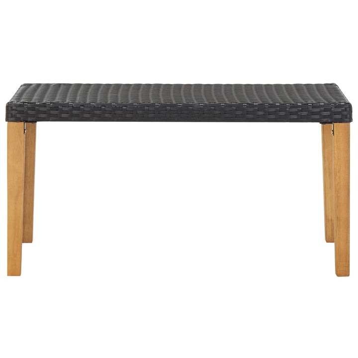 Trädgårdsbänk 120 Cm Konstrotting Och Massivt Akaciaträ
