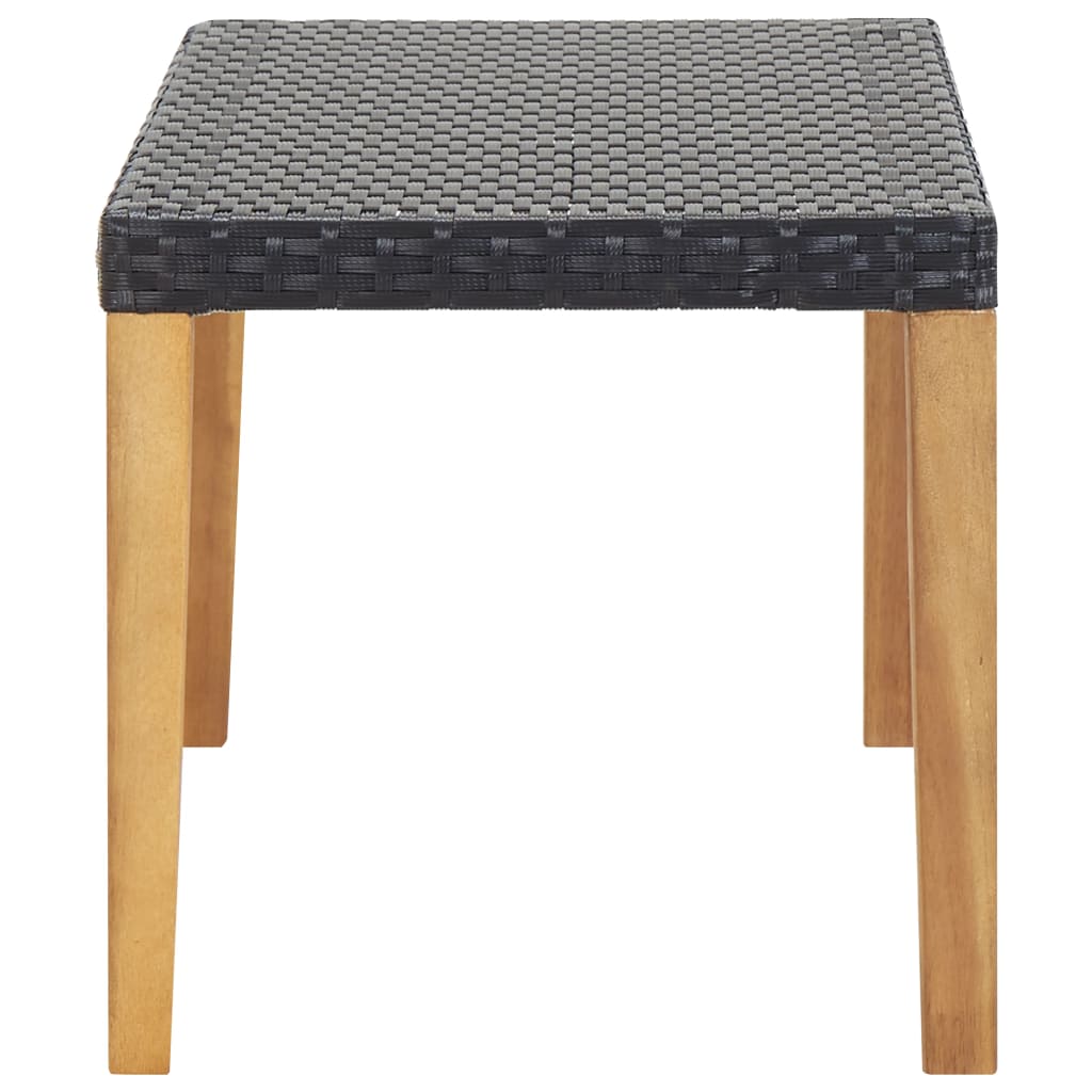 Trädgårdsbänk 120 Cm Konstrotting Och Massivt Akaciaträ