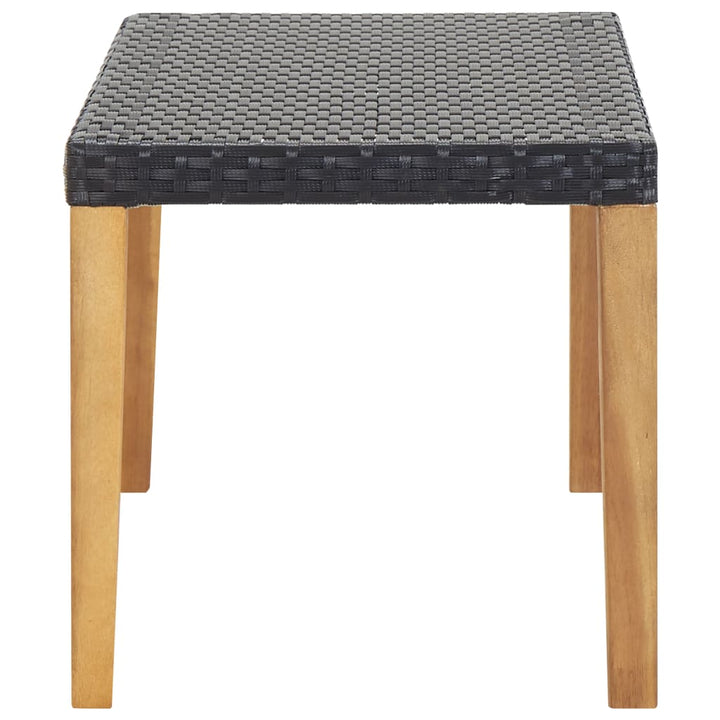 Trädgårdsbänk 120 Cm Konstrotting Och Massivt Akaciaträ