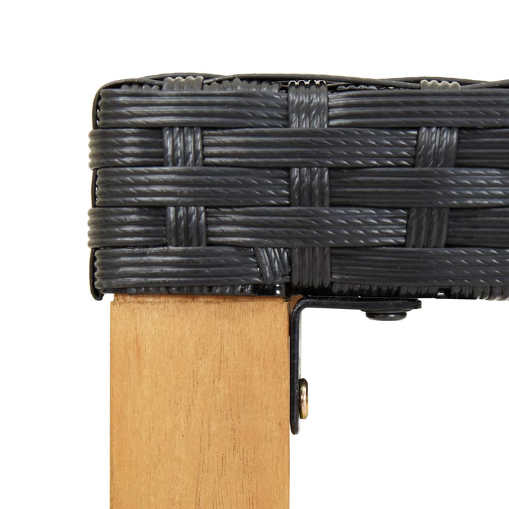 Trädgårdsbänk 120 Cm Konstrotting Och Massivt Akaciaträ