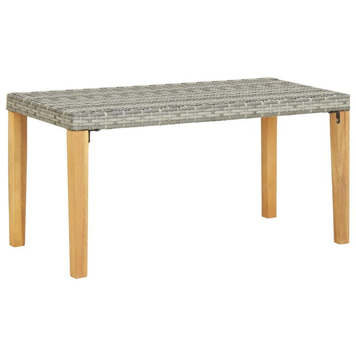 Trädgårdsbänk 120 Cm Konstrotting Och Massivt Akaciaträ