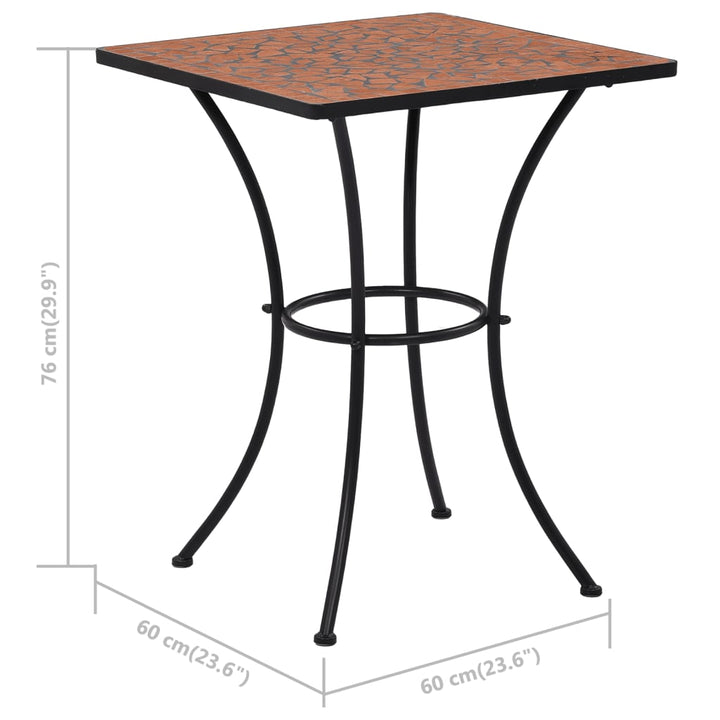 Mosaikbord Terrakotta 60 Cm Keramik