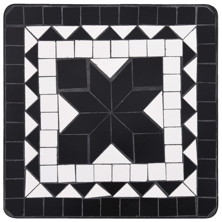 Sidobord Med Mosaik Och Vit Keramik