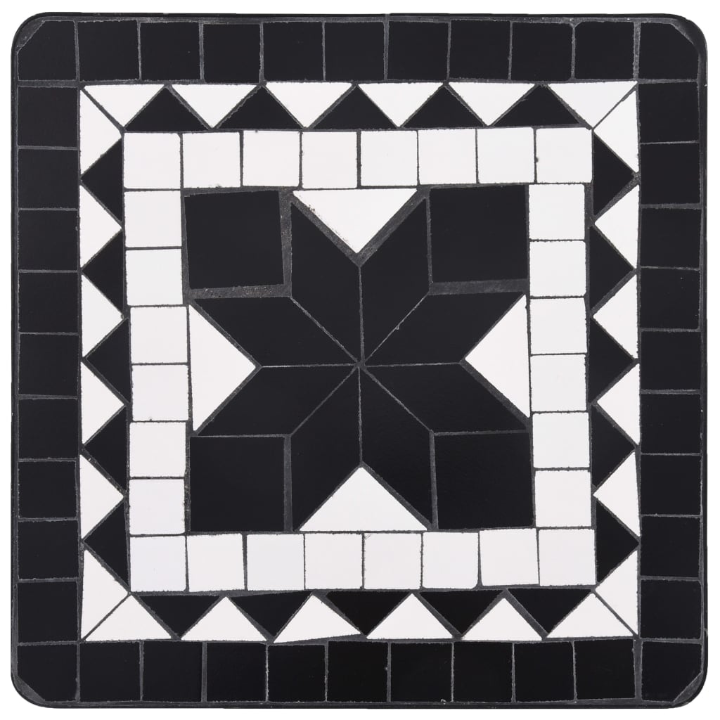 Sidobord Med Mosaik Och Vit Keramik