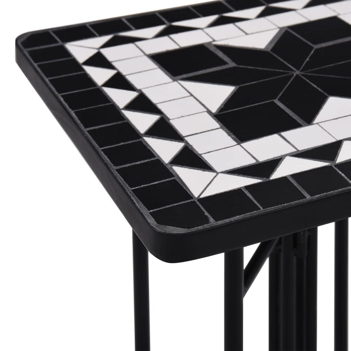 Sidobord Med Mosaik Och Vit Keramik