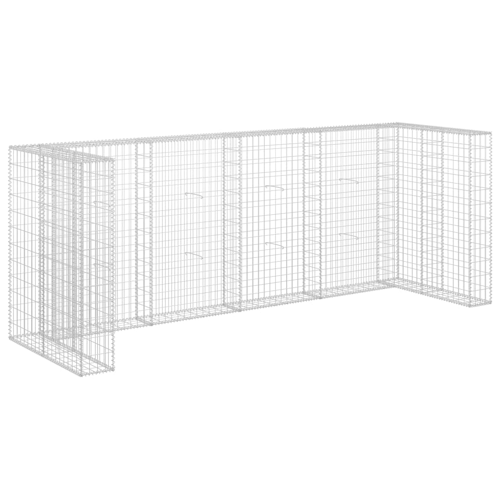 Gabionmur För Soptunnor Galvaniserat Stål 320X100X120 Cm