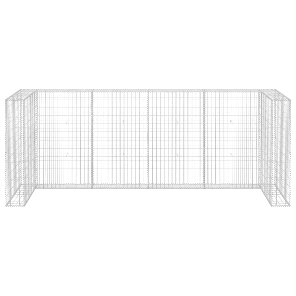 Gabionmur För Soptunnor Galvaniserat Stål 320X100X120 Cm