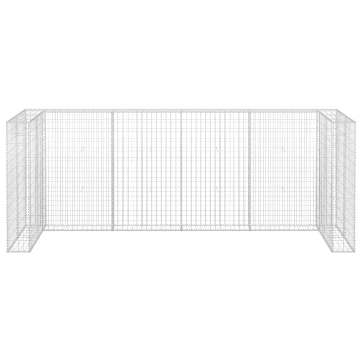 Gabionmur För Soptunnor Galvaniserat Stål 320X100X120 Cm