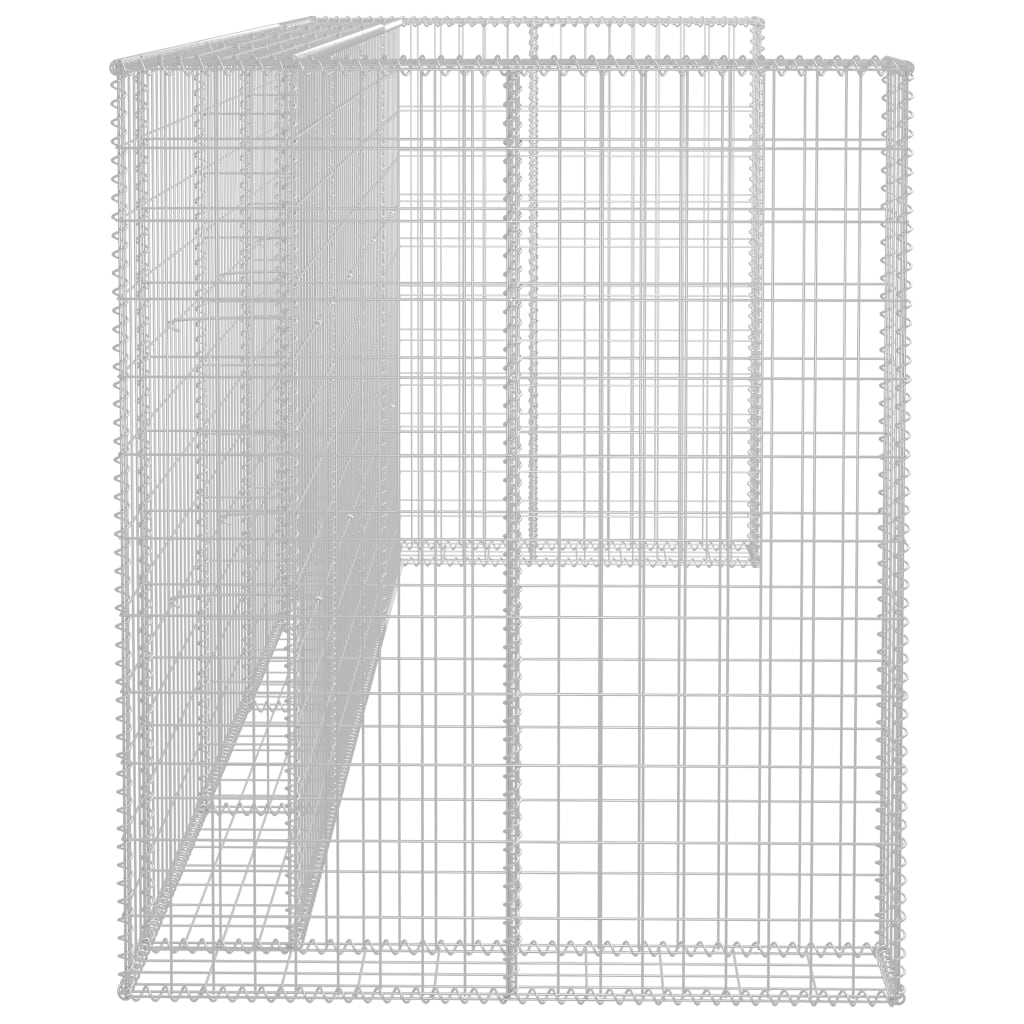 Gabionmur För Soptunnor Galvaniserat Stål 320X100X120 Cm